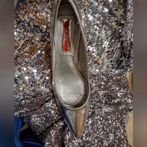 Two Lips Silver Metallic shoes